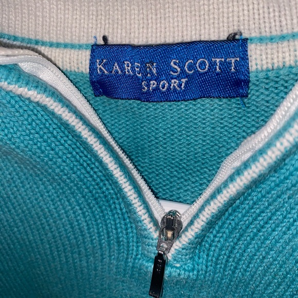 Blue Karen Scott quarter zip - Picture 3 of 4